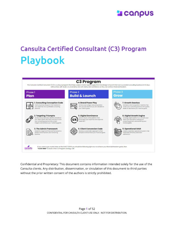 Canpus C3 Program Playbook