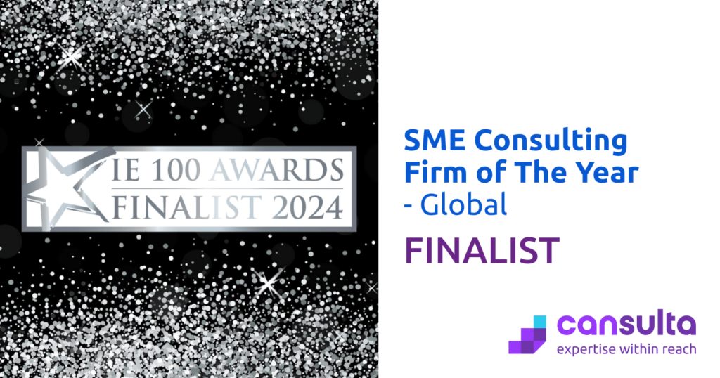 Cansulta named FINALIST for "SME Consulting Firm of the Year" at the 2024 International Elite 100 Global Awards.